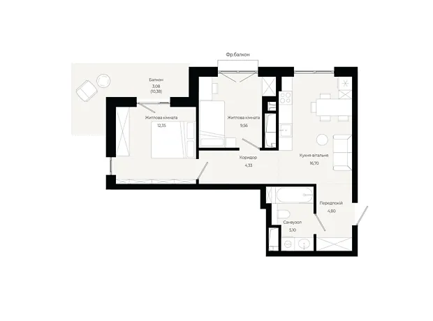 Квартира на вул. Героїв Крут в Львові, ID 306110, фото №1