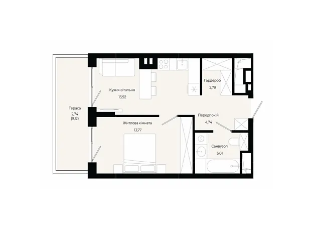 Квартира на вул. Героїв Крут в Львові, ID 305629, фото №1