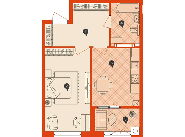 Квартира на вул. Боголюбова, 33 в Києві, ID 270029, фото №1