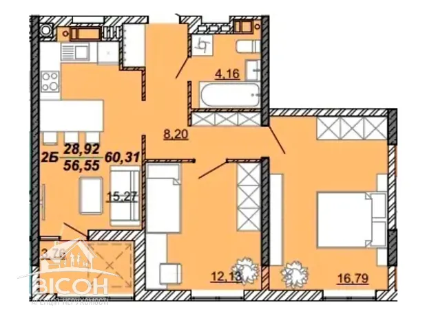 Квартира на вул. Дубенська в Тернополі, ID 304733, фото №15