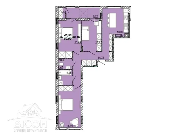 Квартира на вул. Дубенська в Тернополі, ID 310284, фото №19