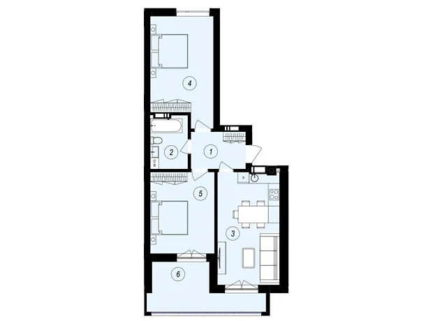 Квартира на вул. Тлехаса, 89А в Ужгороді, ID 221561, фото №2