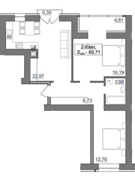 Квартира на пров. Ключний в Івано-Франківську, ID 309933, фото №5