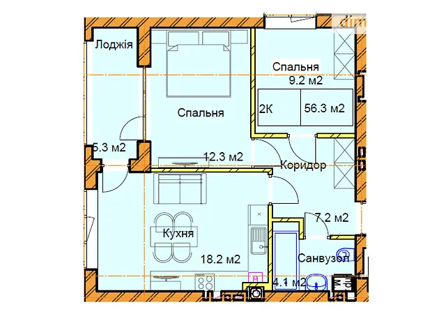 Квартира на вул. Поповича, 37 в Рівному, ID 260756, фото №1
