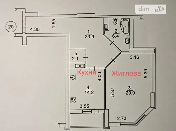 Квартира на вул. Гетьмана Кирила Розумовського, 19 в Києві, ID 187574, фото №24