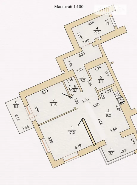 Квартира на вул. 9-а лінія, 1 в Києві, ID 221284, фото №2