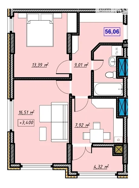 Квартира на шосе Калуське в Івано-Франківську, ID 206917, фото №3