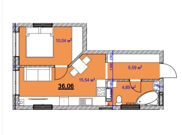 Квартира на вул. Целевича Юліана, 28 в Івано-Франківську, ID 197072, фото №2