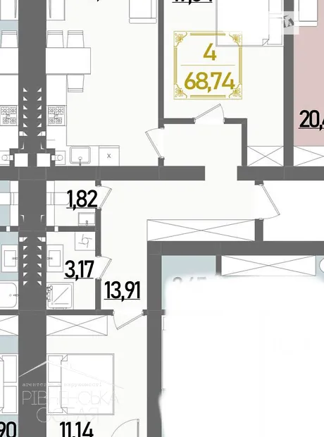 Квартира на вул. Березова в Рівному, ID 178729, фото №13