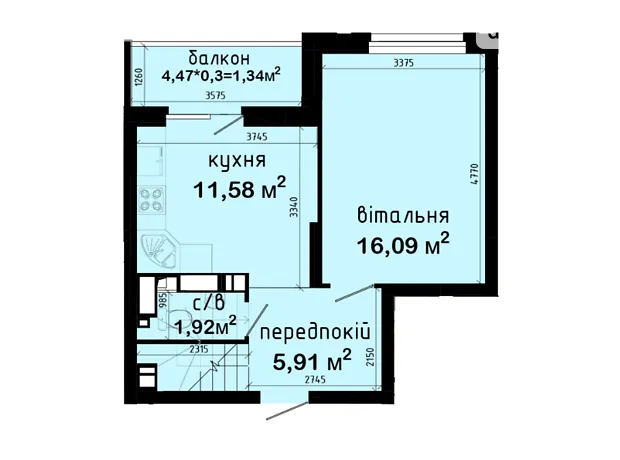 Квартира на просп. Академіка Глушкова, 42 в Києві, ID 262774, фото №5