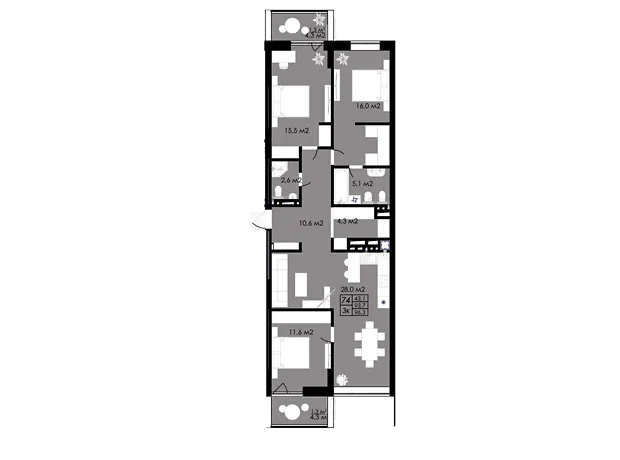 Квартира на вул. Стрийська, 121Б в Львові, ID 265956, фото №11