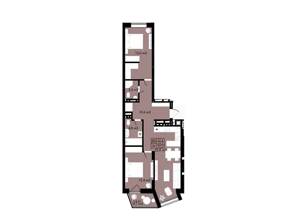 Квартира на вул. Стрийська, 121Б в Львові, ID 267017, фото №11