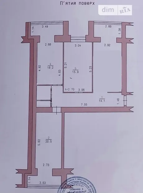Квартира на вул. Гетьмана Мазепи, 6Д в Хмельницькому, ID 232535, фото №18