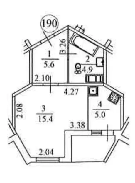 Квартира на вул. Милославська, 18 в Києві, ID 175788, фото №3