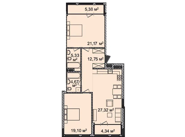 Квартира на вул. Велика Васильківська, 102У в Києві, ID 245054, фото №4