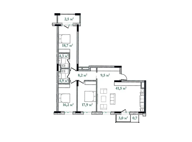 Квартира на вул. Набережно-Хрещатицька, 21 в Києві, ID 182254, фото №6