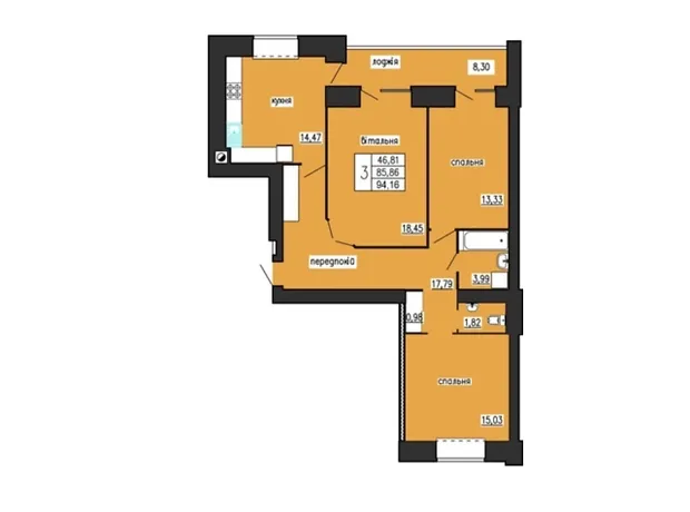 Квартира на вул. Тролейбусна в Тернополі, ID 243009, фото №2
