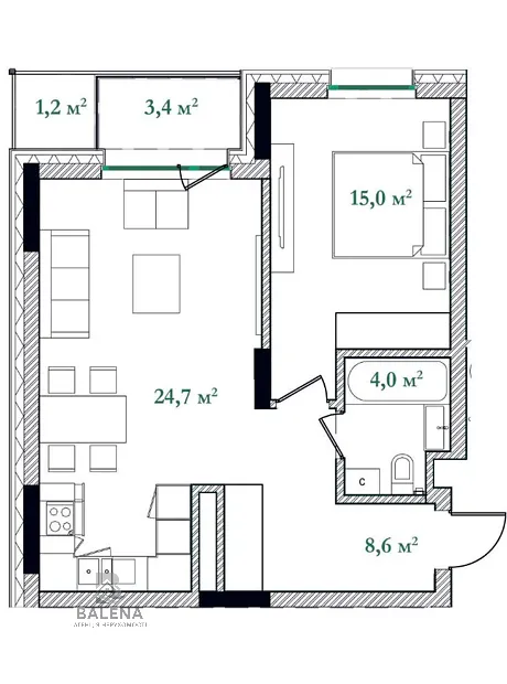Квартира на вул. Набережно-Хрещатицька, 21 в Києві, ID 189619, фото №3