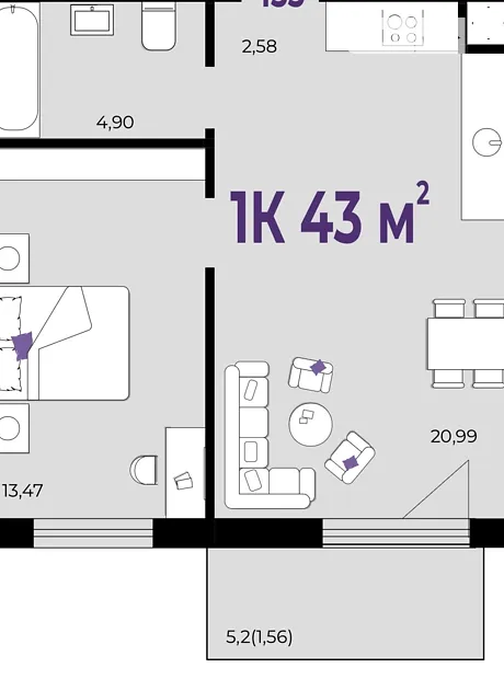 Квартира на вул. Тараса Шевченка в Івано-Франківську, ID 309977, фото №5