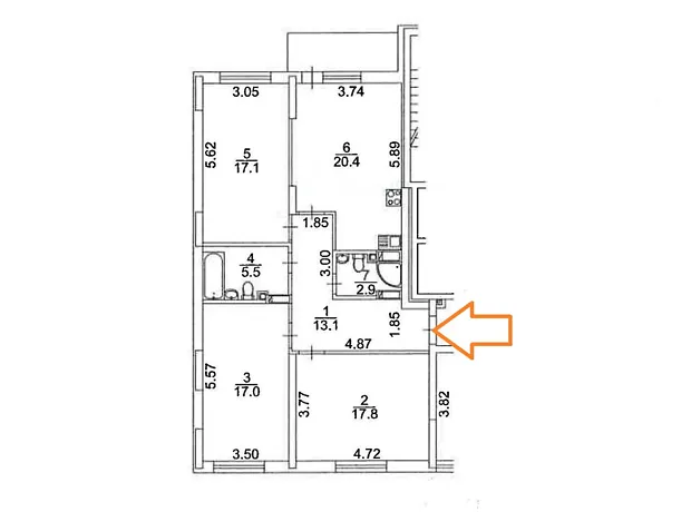 Квартира на просп. Повітряних Сил, 56Б в Києві, ID 195827, фото №1
