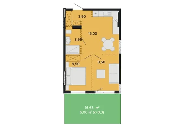 Квартира на вул. Поліська, 2Б в Києві, ID 220854, фото №6