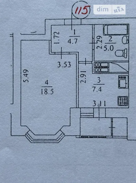 Квартира на вул. Алматинська, 39 в Києві, ID 169074, фото №20