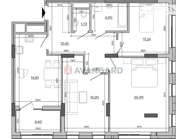 Квартира на вул. Промислова 50/52 в Львові, ID 173233, фото №1