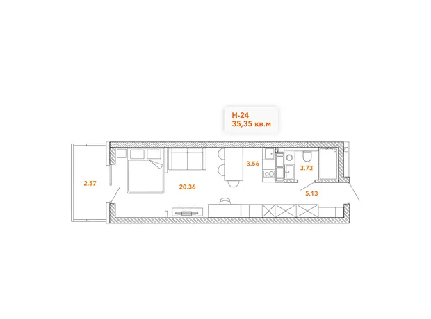 Квартира на вул. Срібнокільська, 5 в Києві, ID 173134, фото №6