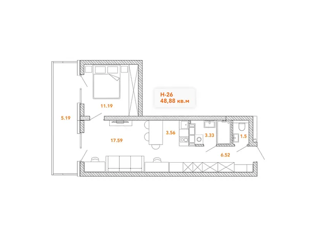 Квартира на вул. Срібнокільська, 5 в Києві, ID 164072, фото №2