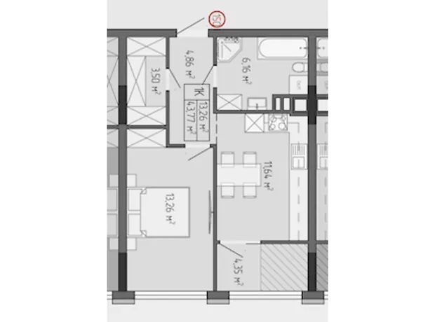Квартира на вул. Бордуляка в Тернополі, ID 325956, фото №7
