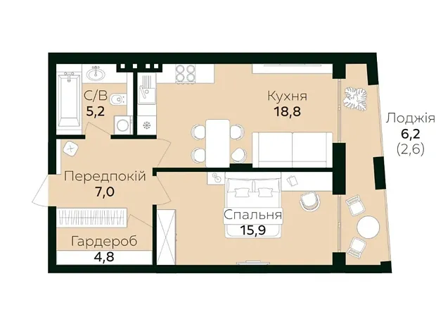 Квартира на вул. Вернигори, 23 в Львові, ID 183876, фото №6