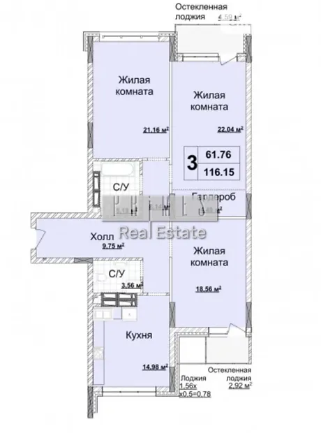 Квартира на вул. Андрія Верхогляда, 15Б в Києві, ID 192887, фото №3