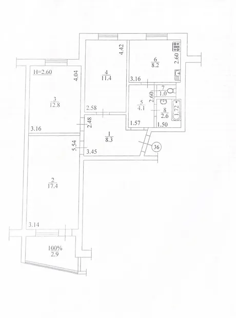 Квартира на вул. Михайла Стельмаха, 3 в Києві, ID 223629, фото №12