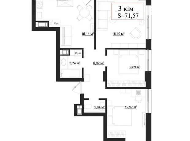 Квартира на вул. Заклинських, 7 в Івано-Франківську, ID 164557, фото №8