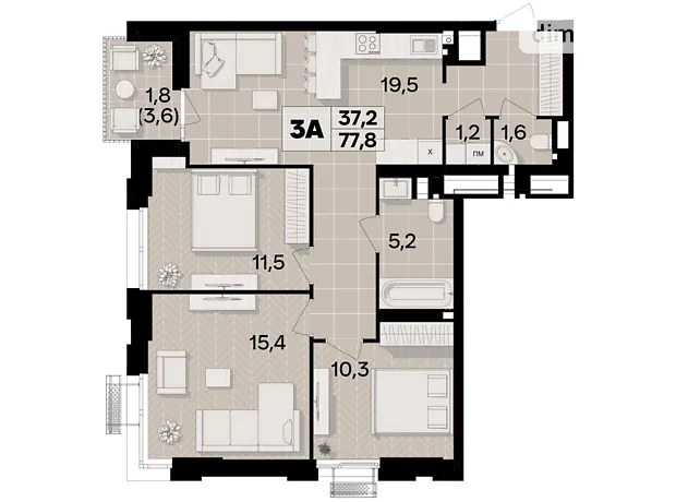 Квартира на пров. Цегельний, 12 в Вінниця, ID 331312, фото №3