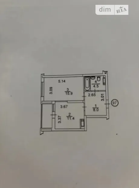 Квартира на вул. Олени Пчілки в Києві, ID 177600, фото №22