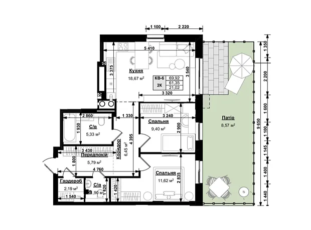 Квартира на вул. Бічна Стрийська, 1 в Львів, ID 313824, фото №4