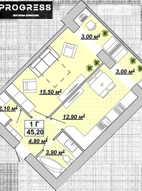 Квартира на вул. Княгинин, 44 в Івано-Франківську, ID 194451, фото №4