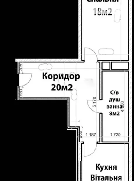 Квартира на вул. Ахматової Анни, 13 в Києві, ID 260478, фото №17