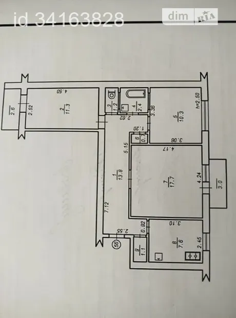 Квартира на вул. Проскурівська, 16 в Хмельницький, ID 277338, фото №2