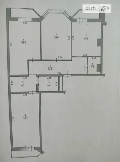 Квартира на вул. Симона Петлюри, 21Б в Києві, ID 306469, фото №17