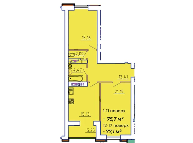 Квартира на вул. Байди-Вишневецького, 68 в Черкаси, ID 242949, фото №4