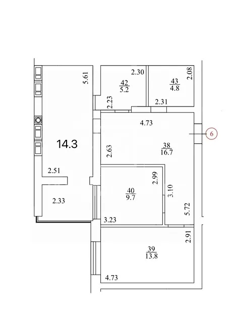 Квартира на вул. Наталії Околитенко, 87 в Києві, ID 345213, фото №21