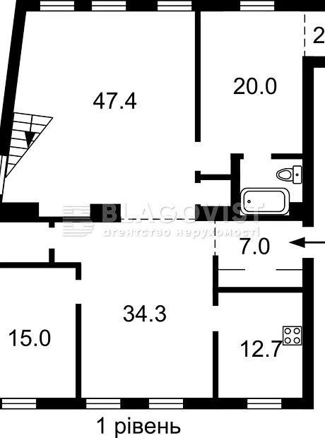 Квартира на вул. Борисоглібська, 16А в Києві, ID 175203, фото №15