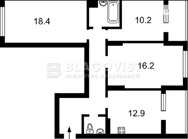 Квартира на вул. Кадетський Гай, 10 в Києві, ID 181472, фото №25