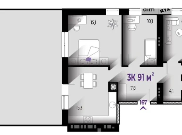 Квартира на вул. Краківська 6/1 в Івано-Франківську, ID 309990, фото №5