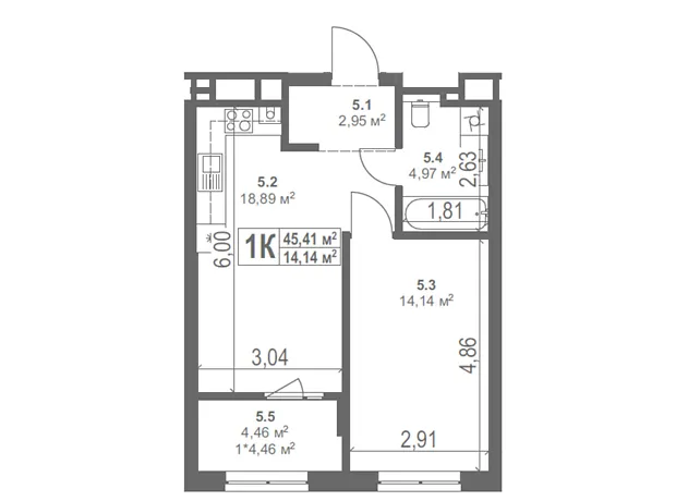 Квартира на вул. Героїв Крут в Львові, ID 305674, фото №4
