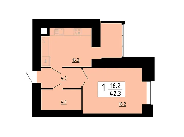 Квартира на вул. Академіка Сергія Корольова, 7Б в Тернополі, ID 360920, фото №5