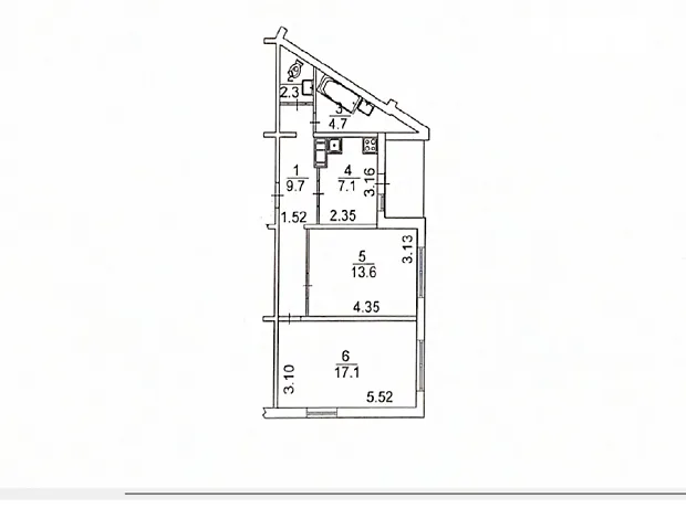 Квартира на вул. Самійла Кішки, 5Г в Києві, ID 196341, фото №17