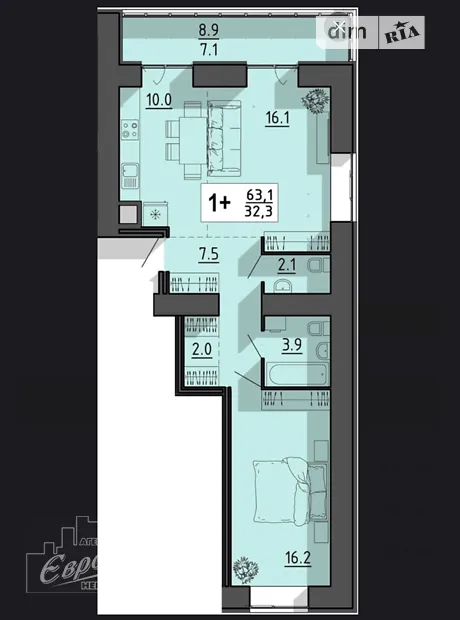 Квартира на пров. Генерала Мирона Тарнавського в Тернопіль, ID 331513, фото №5
